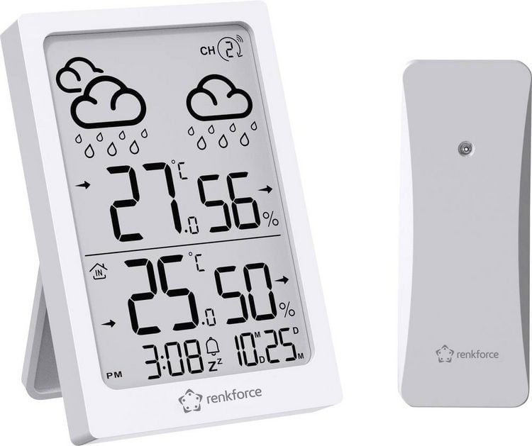 Produktbild: Renkforce RF-6416472 RF-6416472 Funk-Wetterstation Anzahl Sensoren max. 1St.