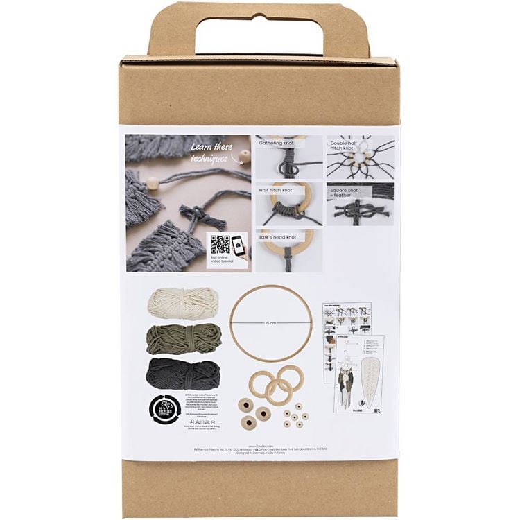 Produktbild: Creativ Company DIY Sets Macram&eacute; Starter Kreativ Set, Makramee, Kreativ Box
