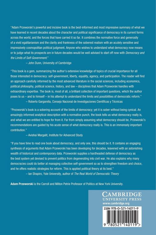 Produktbild: Democracy and the Limits of Self-Government