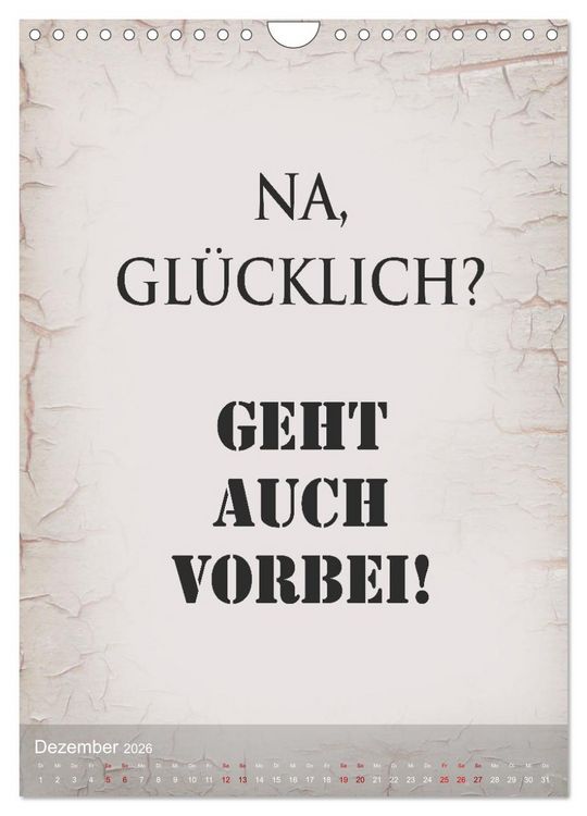 Produktbild: Ziemlich schlecht gelaunt (Wandkalender 2026 DIN A4 hoch), CALVENDO Monatskalender