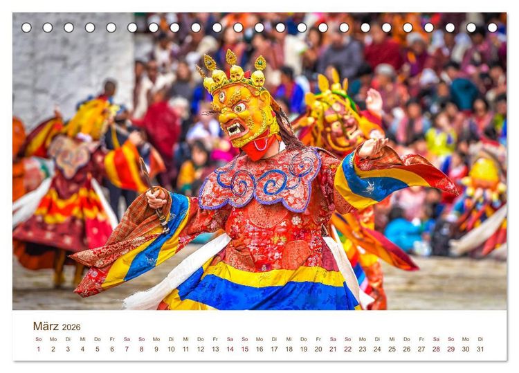 Produktbild: Mystisches Bhutan (Tischkalender 2026 DIN A5 quer), CALVENDO Monatskalender