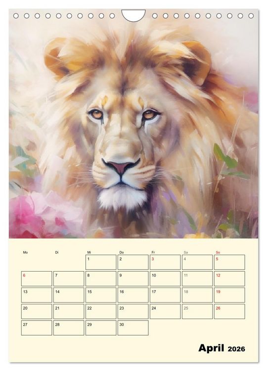 Produktbild: Raubkatzen. Zauberhafte Aquarelle (Wandkalender 2026 DIN A4 hoch), CALVENDO Monatskalender