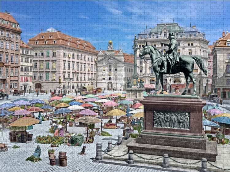 Produktbild: CALVENDO Puzzle Wien - Hof (Marktplatz) | 1000 Teile Lege-Gr&ouml;&szlig;e 64x48cm Foto-Puzzle f&uuml;r gl&uuml;ckliche Stunden