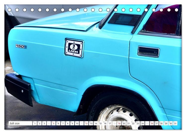Produktbild: LADA-LAND KUBA (Tischkalender 2026 DIN A5 quer), CALVENDO Monatskalender