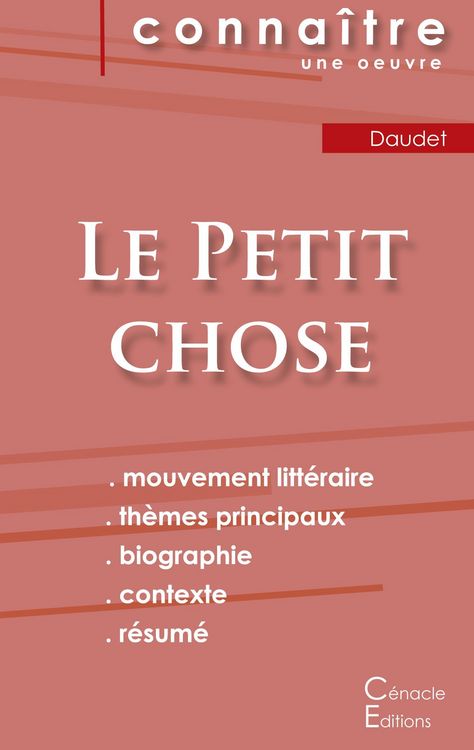 Produktbild: Fiche de lecture Le Petit chose de Alphonse Daudet (Analyse litt&eacute;raire de r&eacute;f&eacute;rence et r&eacute;sum&eacute; complet)