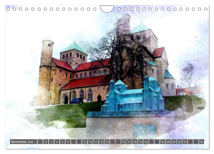 Produktbild: Erlebnis-R&auml;ume Kunst und Kultur in Hildesheim (Wandkalender 2026 DIN A4 quer), CALVENDO Monatskalender