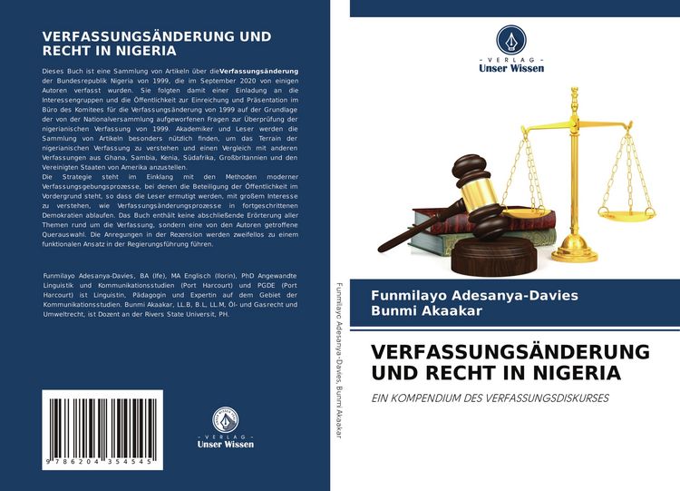 Produktbild: VERFASSUNGS&Auml;NDERUNG UND RECHT IN NIGERIA