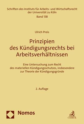 Produktbild: Prinzipien des K&uuml;ndigungsrechts bei Arbeitsverh&auml;ltnissen