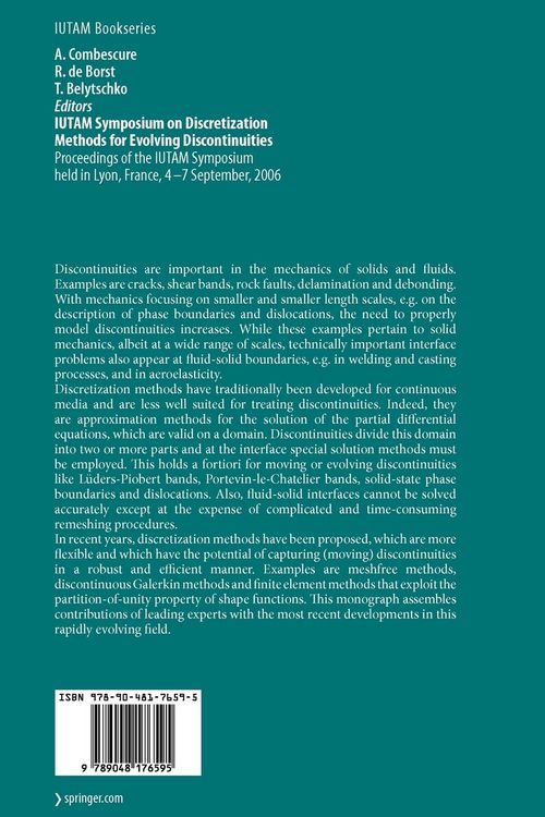 Produktbild: IUTAM Symposium on Discretization Methods for Evolving Discontinuities