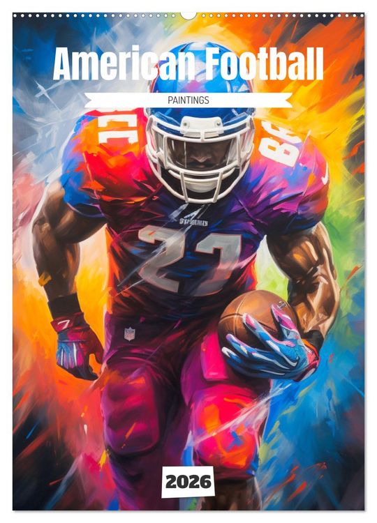 Produktbild: American Football. Paintings (Wandkalender 2026 DIN A2 hoch), CALVENDO Monatskalender