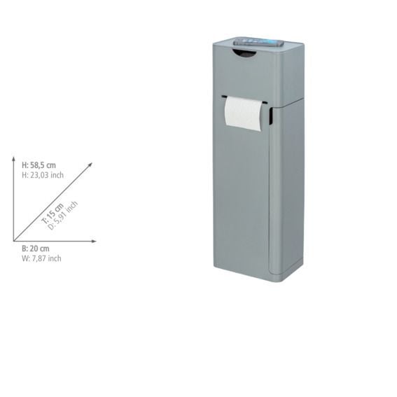 Produktbild: Stand WC-Garnitur Mod. Imon 6 in 1 Grau matt, mit Ablage