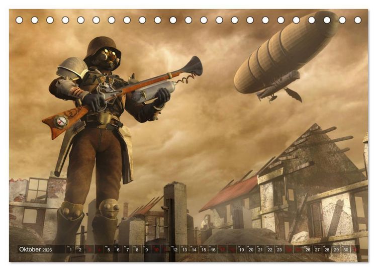 Produktbild: Steampunk Tr&auml;ume (Tischkalender 2026 DIN A5 quer), CALVENDO Monatskalender