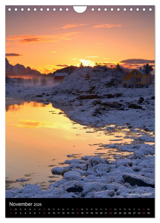 Produktbild: Northern Norway (Wandkalender 2026 DIN A4 hoch), CALVENDO Monatskalender