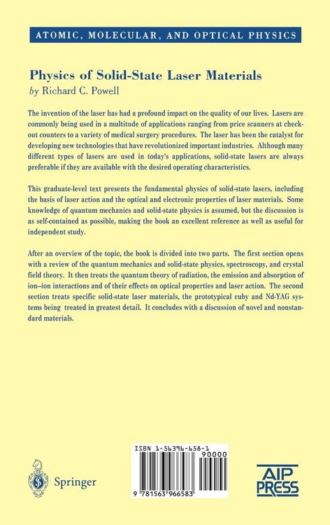 Produktbild: Physics of Solid State Laser Materials