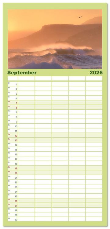 Produktbild: Familienplaner 2026 - Varigotti - K&uuml;stensch&ouml;nheit Liguriens mit 5 Spalten (Wandkalender, 21 x 45 cm) CALVENDO