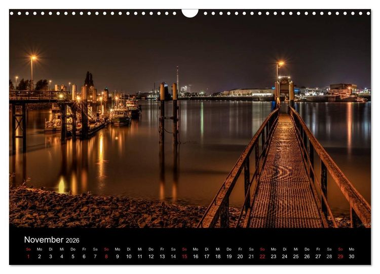 Produktbild: Bremen bei Nacht (Wandkalender 2026 DIN A3 quer), CALVENDO Monatskalender