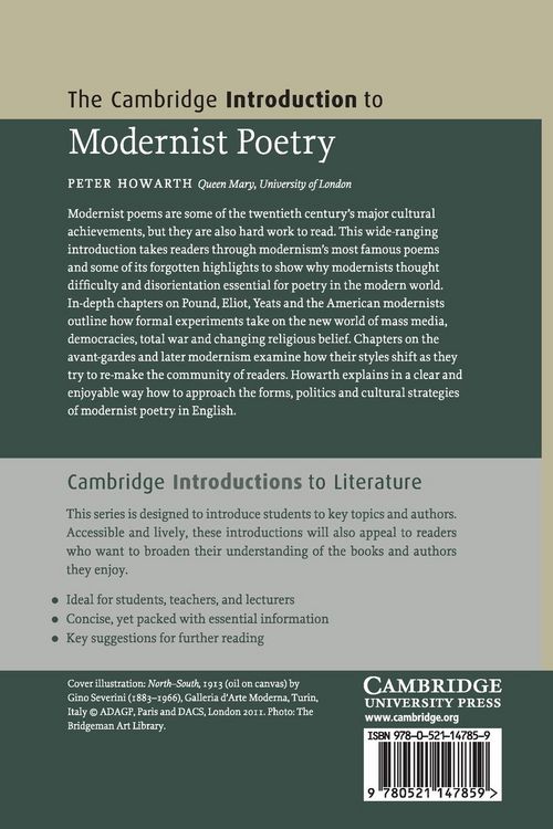 Produktbild: The Cambridge Introduction to Modernist Poetry