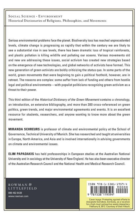 Produktbild: Historical Dictionary of the Green Movement