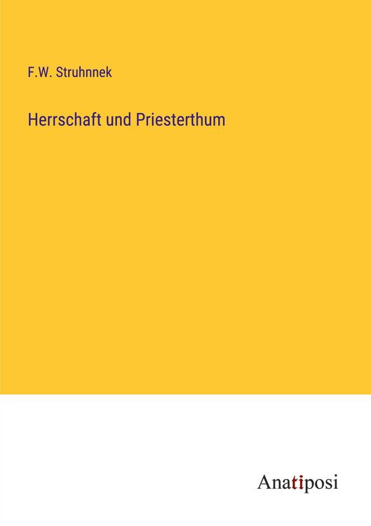 Produktbild: Herrschaft und Priesterthum