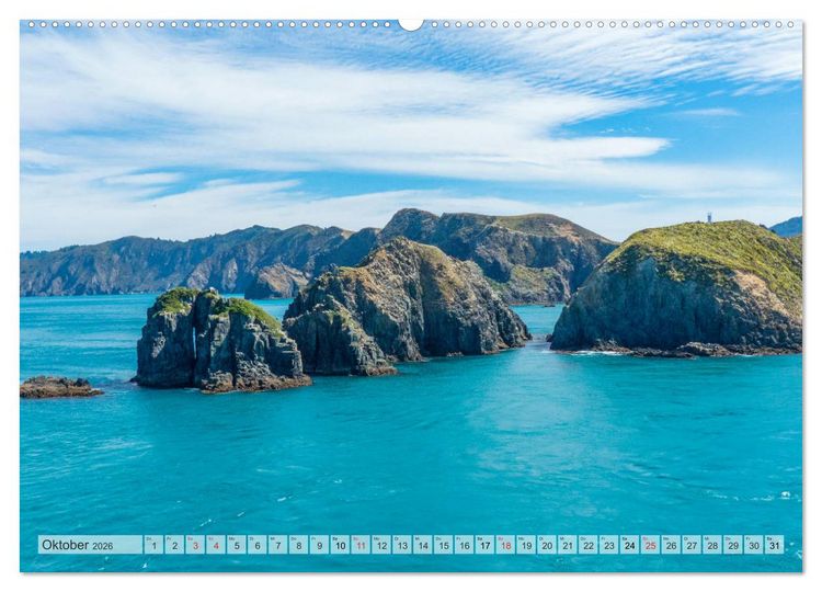 Produktbild: Neuseeland - Wandelnde Landschaften (Wandkalender 2026 DIN A2 quer), CALVENDO Monatskalender