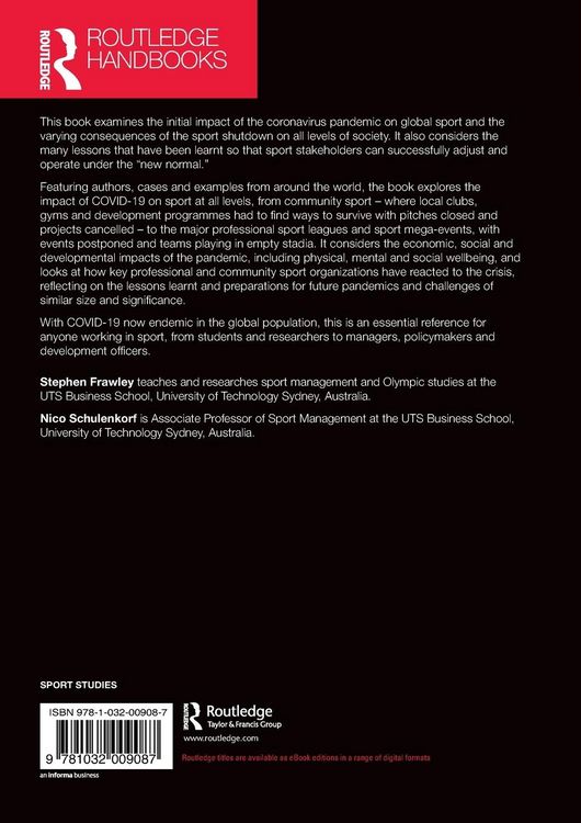 Produktbild: Routledge Handbook of Sport and COVID-19