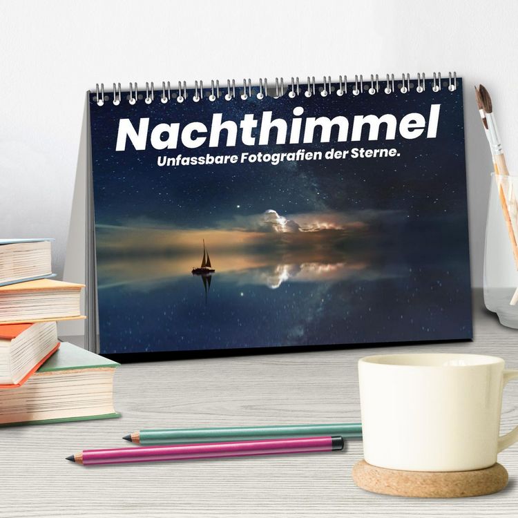 Produktbild: Nachthimmel - Unfassbare Fotografien der Sterne. (Tischkalender 2026 DIN A5 quer), CALVENDO Monatskalender