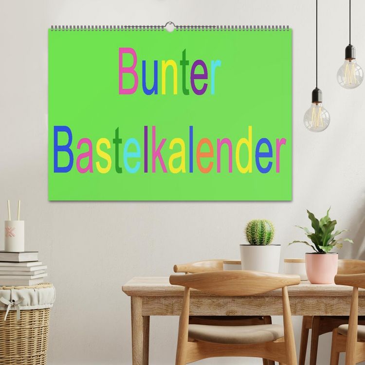 Produktbild: Bunter Bastelkalender (Wandkalender 2026 DIN A2 quer), CALVENDO Monatskalender