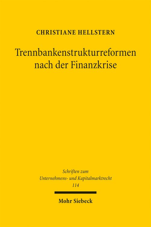 Produktbild: Trennbankenstrukturreformen nach der Finanzkrise