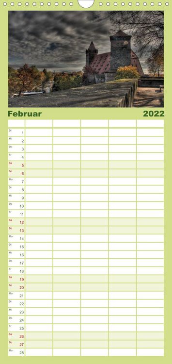Produktbild: Familienplaner Meine Stadt N&uuml;rnberg (Wandkalender 2022 , 21 cm x 45 cm, hoch)