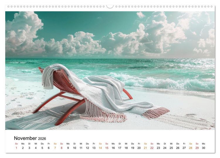 Produktbild: Maritim pur - Strandtr&auml;ume (Wandkalender 2026 DIN A2 quer), CALVENDO Monatskalender