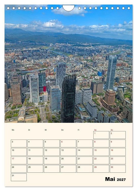 Produktbild: Taipeh &ndash; Stadt der Kontraste (Wandkalender 2027 DIN A4 hoch), CALVENDO Monatskalender