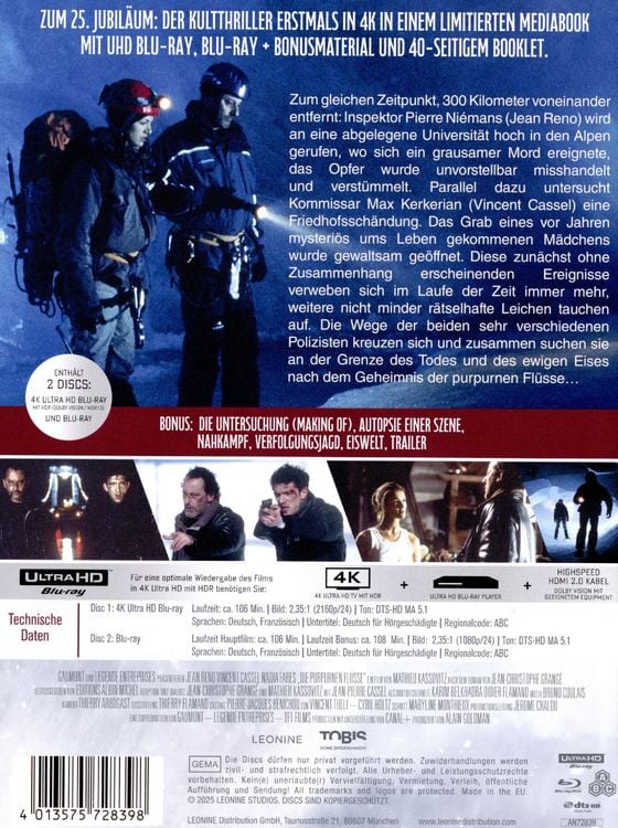 Produktbild: Die purpurnen Fl&uuml;sse (4K Ultra HD) (+ Blu-ray)