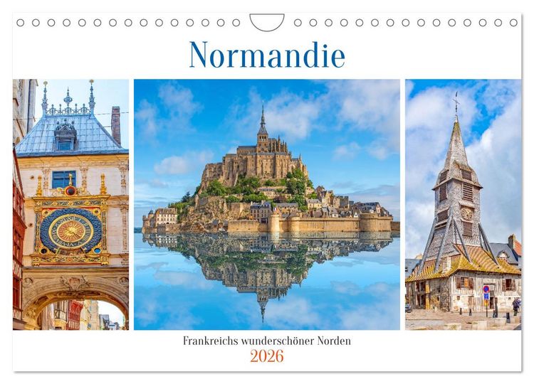 Produktbild: Normandie - Frankreichs wundersch&ouml;ner Norden (Wandkalender 2026 DIN A4 quer), CALVENDO Monatskalender