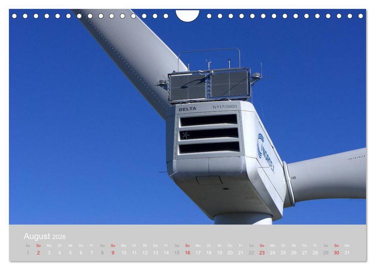 Produktbild: Windkraftanlagen aus der Luft fotografiert (Wandkalender 2026 DIN A4 quer), CALVENDO Monatskalender