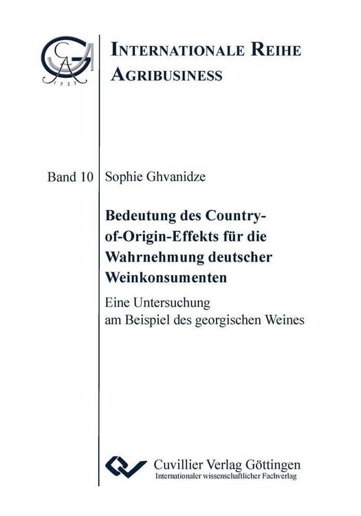 Produktbild: Bedeutung des Country-of-Origin-Effekts f&uuml;r die Wahrnehmung deutscher Weinkonsumenten
