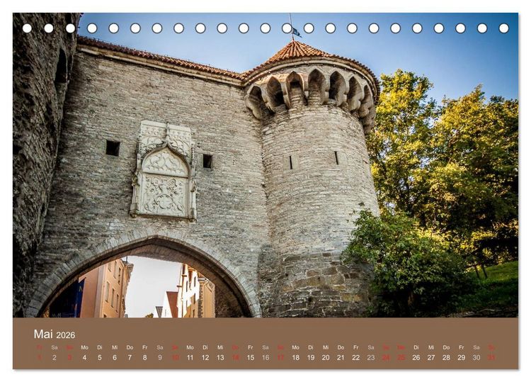 Produktbild: Tallinn - Streifzug durch die Altstadt (Tischkalender 2026 DIN A5 quer), CALVENDO Monatskalender