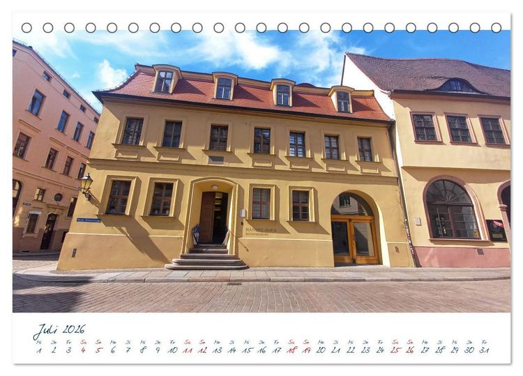 Produktbild: Halle an der Saale. Wir schlendern durch die Heimat von Georg Friedrich H&auml;ndel (Tischkalender 2026 DIN A5 quer), CALVENDO Monatskalender