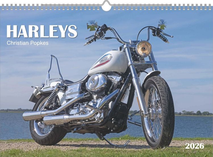 Produktbild: Harleys 2026 - Wand-Kalender - 42x29,7 - Motorrad