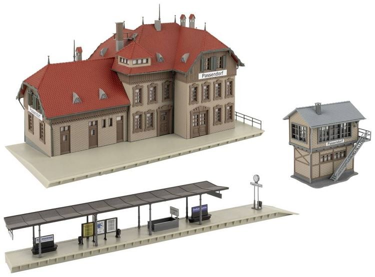Produktbild: Faller 190035 H0 Aktions-Set Bahnhof Passendorf