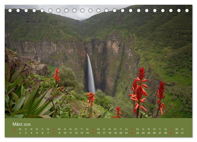 Produktbild: &Auml;thiopien Landschaften der Gegens&auml;tze (Tischkalender 2026 DIN A5 quer), CALVENDO Monatskalender