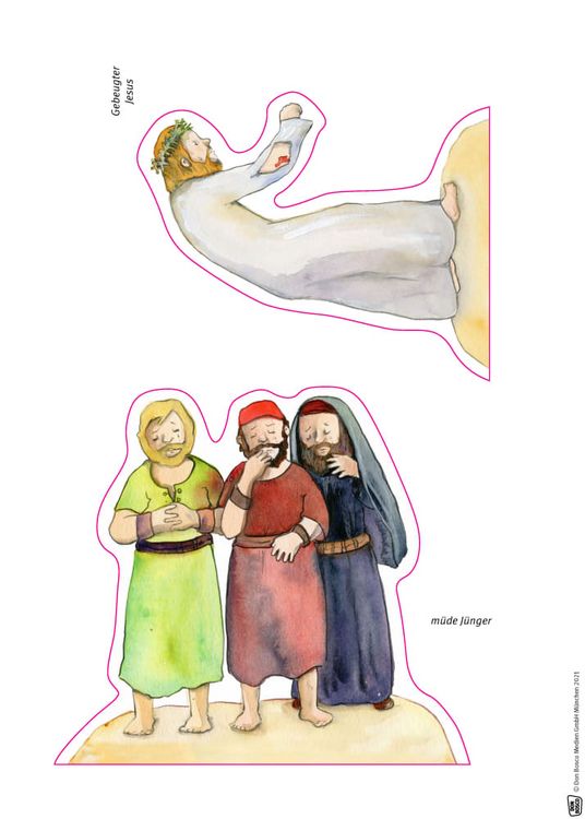 Produktbild: Der Kreuzweg Jesu. Erz&auml;hlschienen-Figurenset