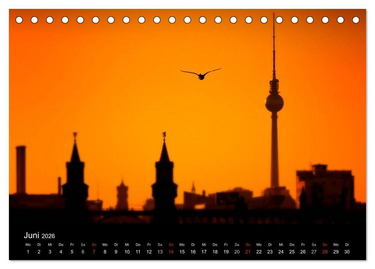 Produktbild: Colors of Berlin 2026 (Tischkalender 2026 DIN A5 quer), CALVENDO Monatskalender