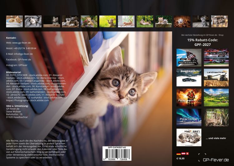 Produktbild: Miau Kids - kleine Tiger ganz gro&szlig; - Der Katzenkalender - 2027 - Kalender DIN A3