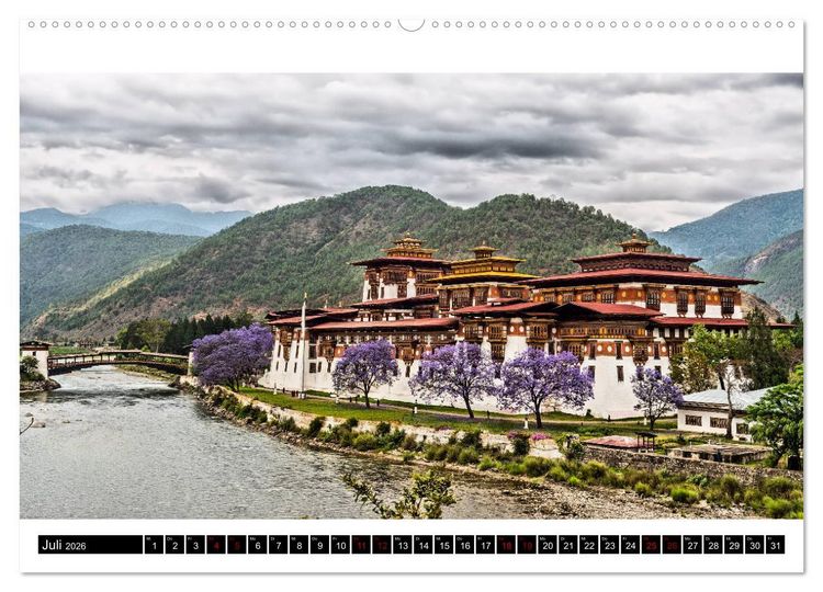 Produktbild: Bhutan - Natur und Tradition (Wandkalender 2026 DIN A2 quer), CALVENDO Monatskalender