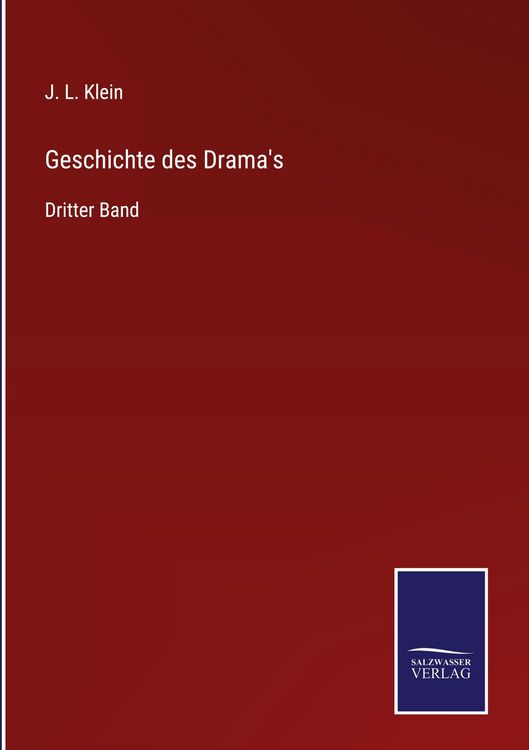Produktbild: Geschichte des Drama's