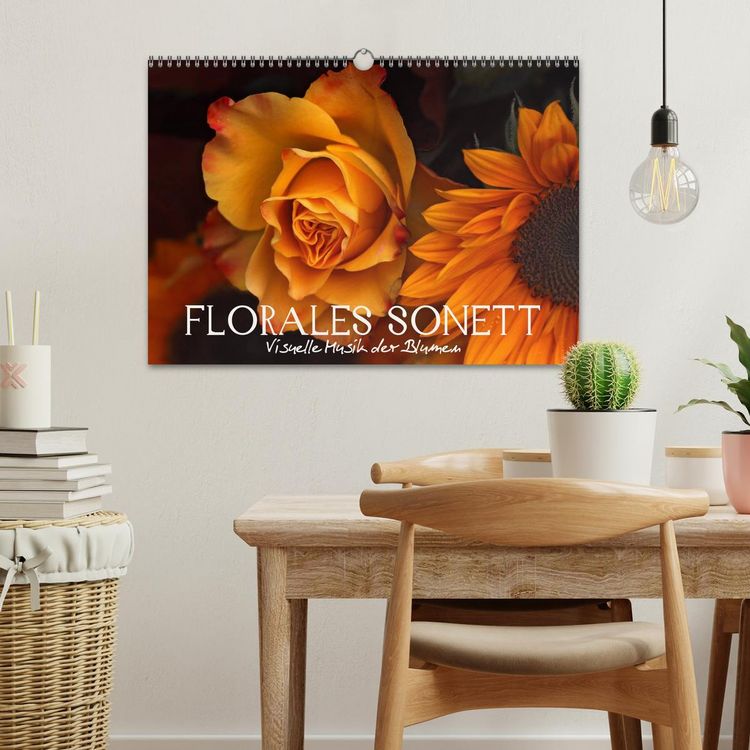Produktbild: Florales Sonett - Visuelle Musik der Blumen (Wandkalender 2026 DIN A3 quer), CALVENDO Monatskalender
