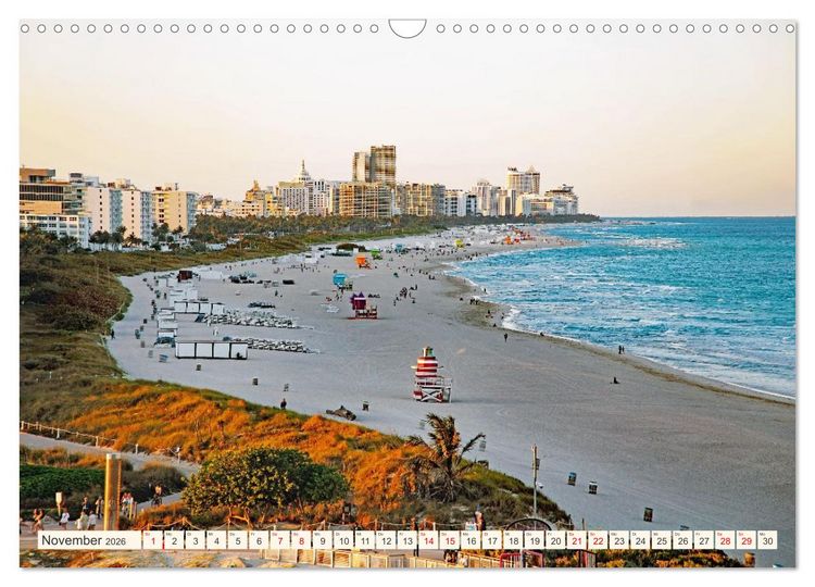 Produktbild: Miami und Miami Beach (Wandkalender 2026 DIN A3 quer), CALVENDO Monatskalender