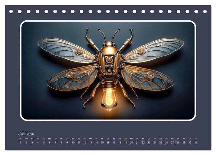 Produktbild: Roboterinsekten (Tischkalender 2026 DIN A5 quer), CALVENDO Monatskalender