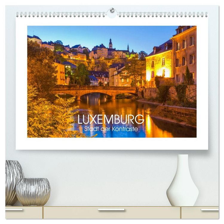 Produktbild: LUXEMBURG Stadt der Kontraste (hochwertiger Premium Wandkalender 2026 DIN A2 quer), Kunstdruck in Hochglanz