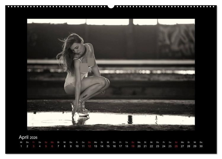 Produktbild: Sch&ouml;nheiten in schwarz-weiss (hochwertiger Premium Wandkalender 2026 DIN A2 quer), Kunstdruck in Hochglanz